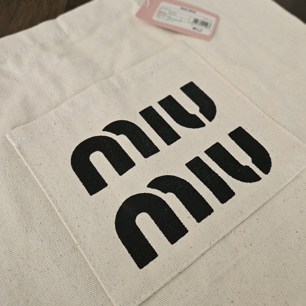 NWT Miu Miu Beige Tote Bag - Picture 5 of 8